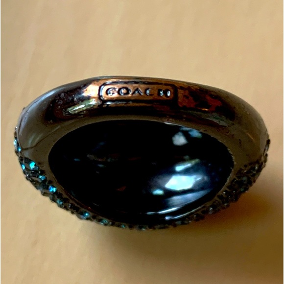 Coach Dome Cocktail Ring with Blue and Green Stones - Picture 7 of 10